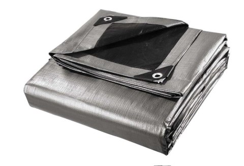 Plandeka Okryciowa 2x3 Srebrno-Czarna MEGA GRUBA 260g/m2 Plandeka Okryciowa 2x3 Srebrno-Czarna MEGA GRUBA 260g/m2