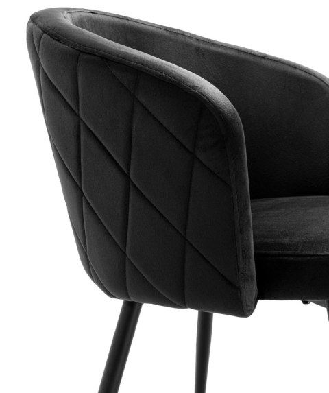 Krzesło HAMPTON velvet czarne Krzesło HAMPTON velvet czarne