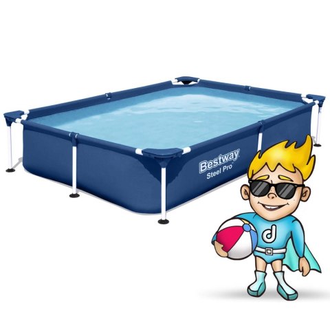 Basen prostokątny stelażowy 221x150x43 cm 16w1 Bestway 56401N Basen prostokątny stelażowy 221x150x43 cm 16w1 Bestway 56401N