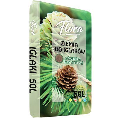 Ziemia Podłoże do Iglaków 50L FLORA Ziemia Podłoże do Iglaków 50L FLORA