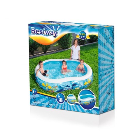 Basen dmuchany Morska Głębina 262x157x46cm dla dzieci 3+ BESTWAY + Łatka naprawcza Basen dmuchany Morska Głębina 262x157x46cm dla dzieci 3+ BESTWAY + Łatka naprawcza