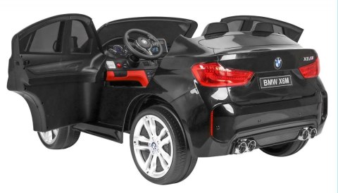 BMW X6M XXL dla 2 dzieci Czarny + Pilot + Ekoskóra + Pasy + Wolny Start + MP3 USB + LED BMW X6M XXL dla 2 dzieci Czarny + Pilot + Ekoskóra + Pasy + Wolny Start + MP3 USB + LED