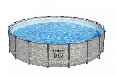 Basen stelażowy Steel Pro MAX 549x122 Imitacja Kamienia 18FT BESTWAY 5w1 + Akcesoria Basen stelażowy Steel Pro MAX 549x122 Imitacja Kamienia 18FT BESTWAY 5w1 + Akcesoria