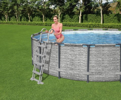 Basen stelażowy Steel Pro MAX 549x122 Imitacja Kamienia 18FT BESTWAY 5w1 + Akcesoria Basen stelażowy Steel Pro MAX 549x122 Imitacja Kamienia 18FT BESTWAY 5w1 + Akcesoria