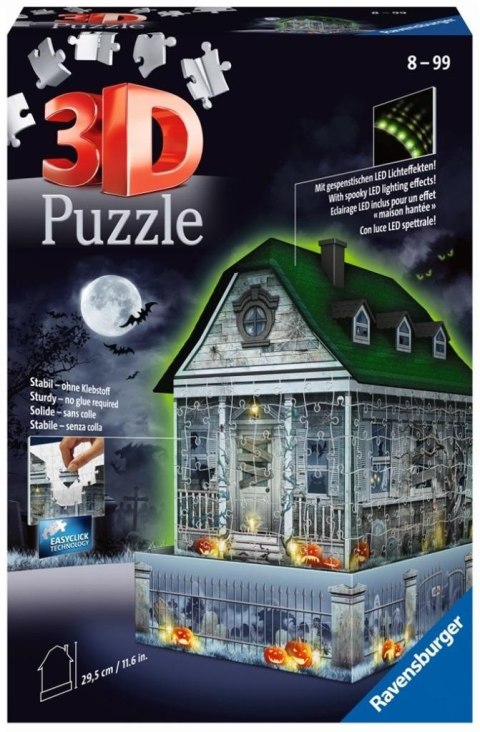 Puzzle 3D 216 Nawiedzony dom świecący w ciemności Puzzle 3D 216 Nawiedzony dom świecący w ciemności