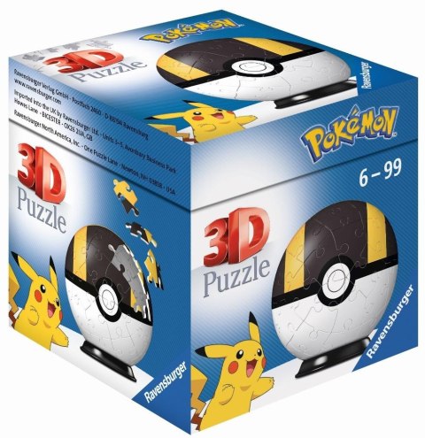 Puzzle 3D 54 Kula Pokemon czarna Puzzle 3D 54 Kula Pokemon czarna