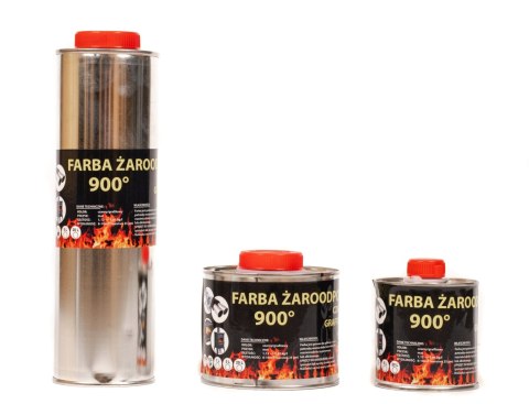 Farba 5L Kominkowa Lakier Żaroodporna do Kominków Grafitowa Trwała 900c