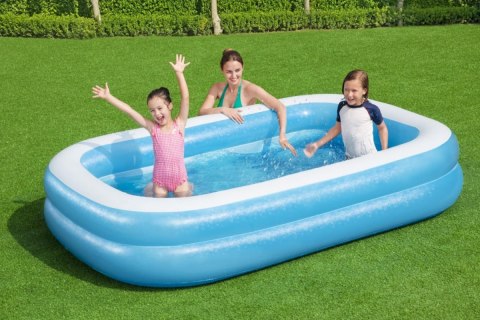 Basen do ogrodu dla dzieci 6+ Dmuchany 2 pierścienie 262x175x51cm BESTWAY + Łatka naprawcza Basen do ogrodu dla dzieci 6+ Dmuchany 2 pierścienie 262x175x51cm BESTWAY + Łatka naprawcza
