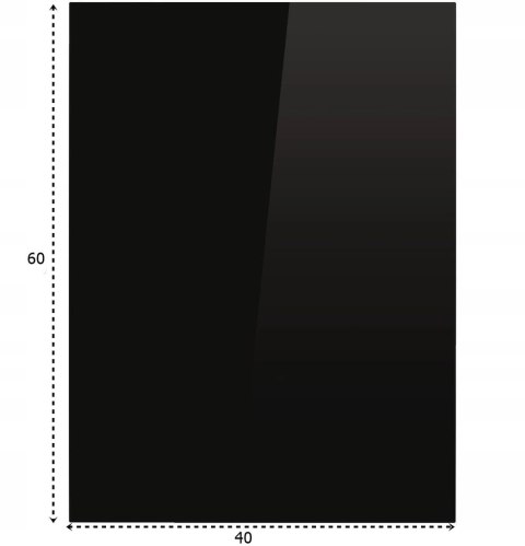 Podstawa szklana hartowana - szyba pod Piec lub Kominek 60x40 cm CZARNA Podstawa szklana hartowana - szyba pod Piec lub Kominek 60x40 cm CZARNA